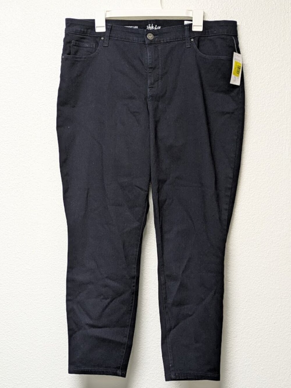 STYLE & CO Navy Blue Curvy Skinny Leg Rinse Skinny Jeans - 18W